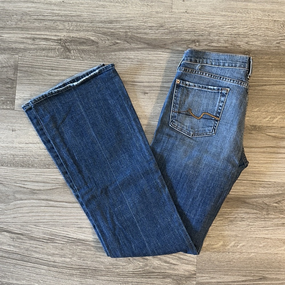 7 For All Mankind Medium Wash Flare Jean